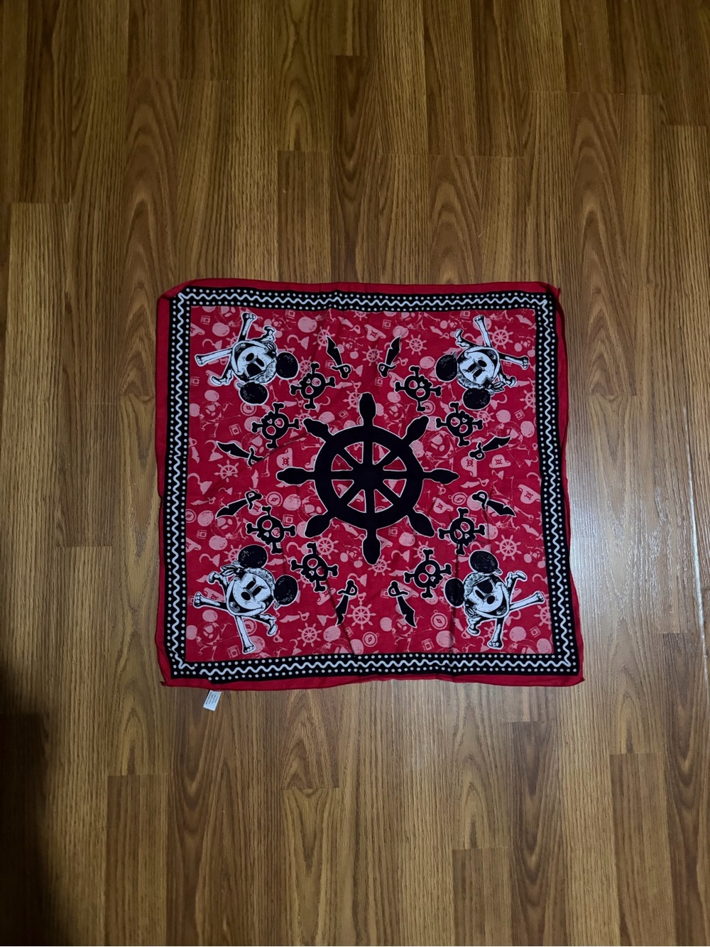 Walt Disney Cruise Line Pirate Night Square Bandana Scarf Mickey Mouse